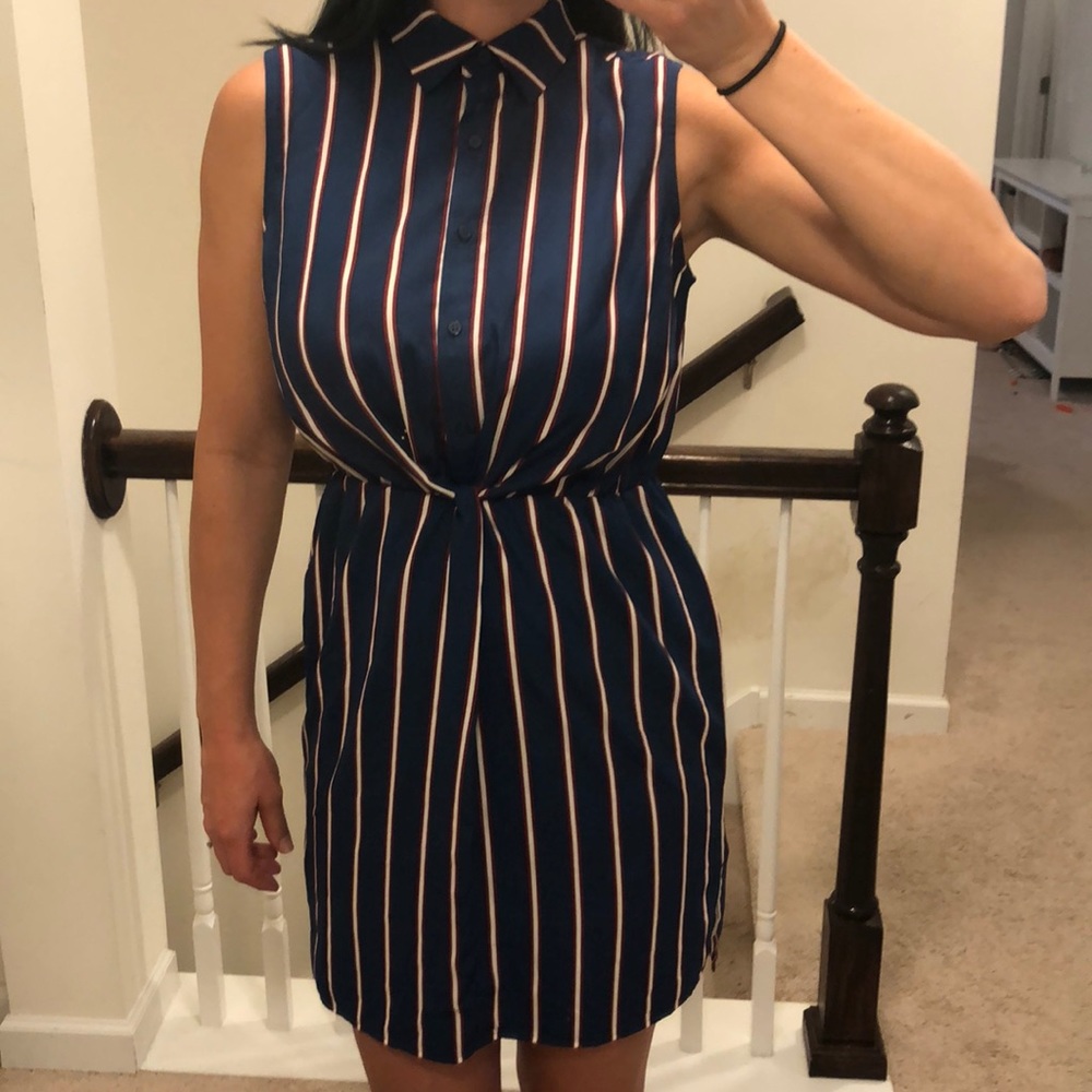 Navy striped dress